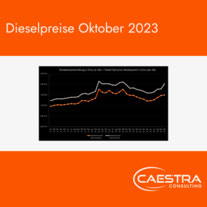 Informationstafel-logistik-Caestra Consulting-dieselpreisentwicklung-oktober-2023