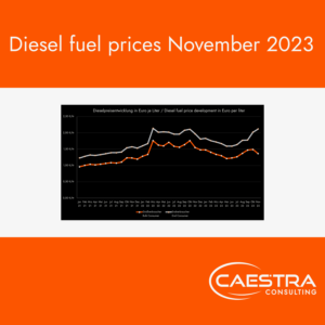 Informationstafel-logistik-Caestra Consulting-dieselpreisentwicklung-november-2023 EN